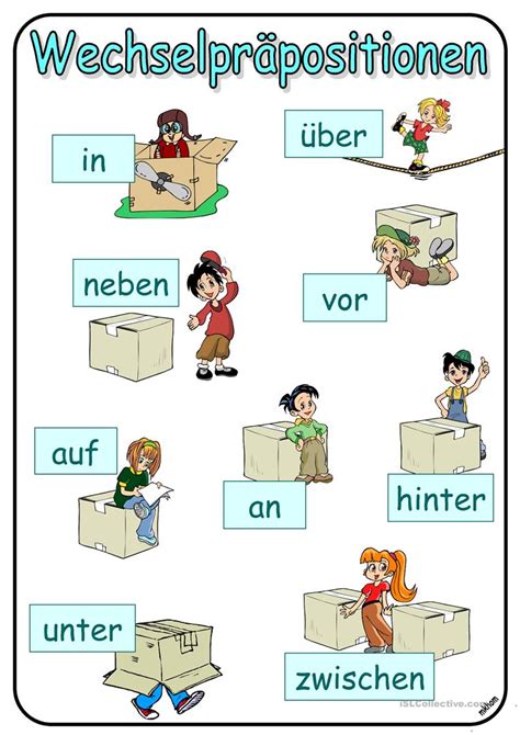 wechselpraepositionen lernposter mit kindern deutsch