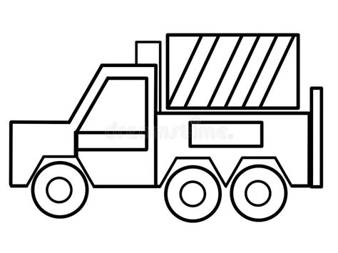 truck kids educational coloring pages stock illustration illustration