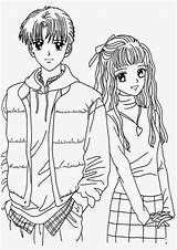 Coloring Anime Pages Boy Girl Print Printable Couple Boys Colouring Kids Guy People Color Cool Cute Sheets Girls Characters Adult sketch template