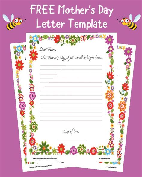 mothers day letter template   letter templates fathers day