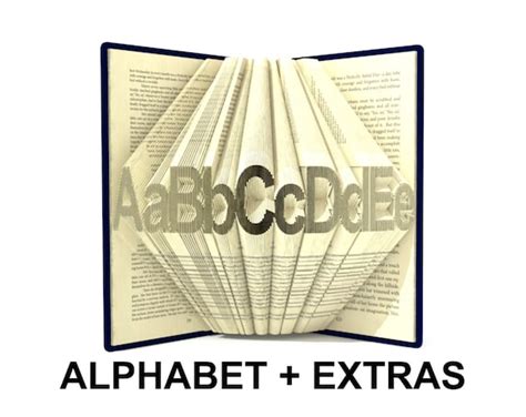 items similar  book folding alphabet  mini font book folding