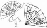 Coloring Pages Fan Chinese Japanese Japan Electric Fans Color Printable Coloriage Japon Drawing Getcolorings Clipart Blossom Therapy Cherry Japonais Print sketch template