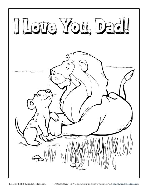 love  dad coloring page childrens bible activities sunday