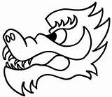 Dragon Chinese Head Boat Coloring Year Festival Drawing Template Pages Face Clipart Simple Craft Cartoon Kids Outline Puppet Welsh Trace sketch template