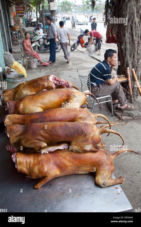 dog meat sale hanoi vietnam stock photo alamy