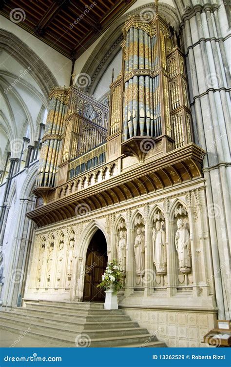big organ  rochester cathedral kent uk royalty  stock images image
