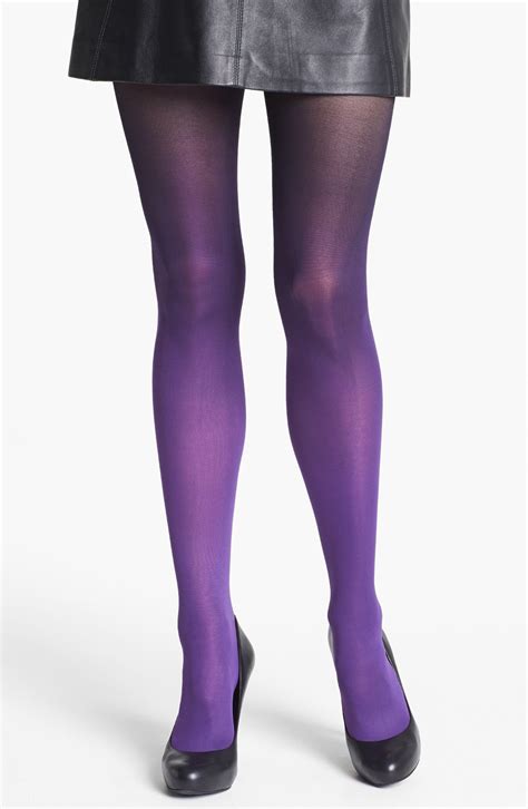 dkny ombré tights in purple black purple lyst