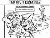 Coloring Safety Halloween Pages Do Go Colouring Alone sketch template