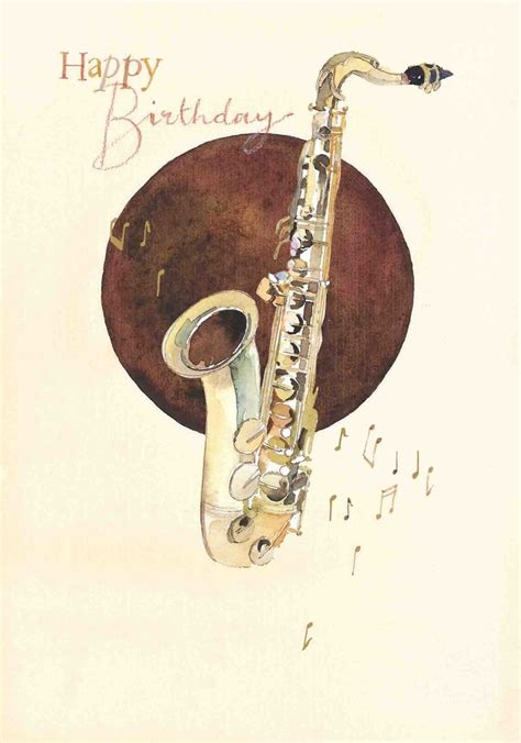 Birthday Card Saxophone So81 Day One Publications