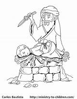 Abraham Isaac Coloring Bible Pages Story Issac Kids Printable Sacrifice Drawing Sacrifices Children Crafts Sarah Clipart Ministry Sheet School Activity sketch template