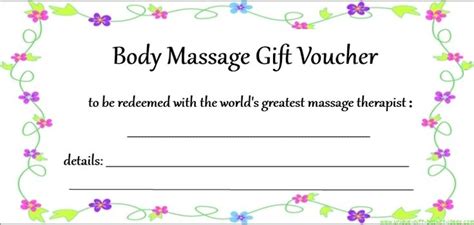 printable coupons  unique gift ideas massage gift massage