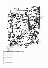 Toys Color Colouring Vocabulary Worksheet Esl Preview Worksheets sketch template