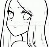 Anime Easy Girl Drawing Drawings Boy Coloring Draw Pages Simple People Clipartmag sketch template