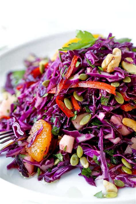 Detox Red Cabbage Slaw Pickled Plum Food And Drinks