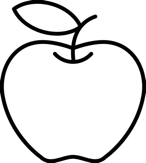 apple outline icon  vector art  vecteezy