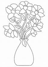 Coloring Flower Pages Printable Bouquet Kids Bouquest sketch template