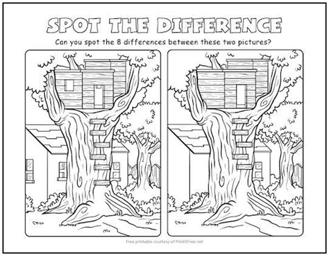 treehouse spot  difference picture puzzle picture puzzles spot