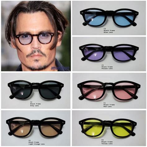 sunglasses vintage johnny depp men frame retro clear fashion glasses