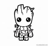 Chibi Coloring4free 2021 Anime Coloring Printable Pages Groot A4 Related sketch template