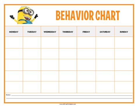 printable behavior charts  parents printable templates