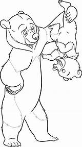 Oso Osos Hermano Kleurplaten Koda Kenai Tierra Kleurplaat Dibujo Malvorlagen Animaatjes Cartoon Disneymalvorlagen Osito Kleine Disneydibujos Pokemon Seite Pooh sketch template