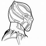 Pantera Everfreecoloring Panthers Clipartmag Vengadores Infinity Mascara sketch template