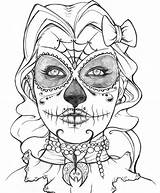 Catrinas Catrinas10 Coloring Mexicanas Muertos sketch template