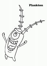 Plankton Mewarnai Squarepants Hitam Anak Contoh Yuk Tokoh Animasi sketch template