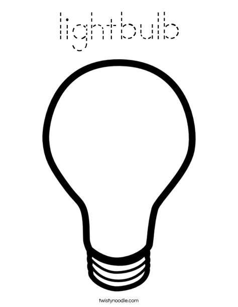 lightbulb coloring page tracing twisty noodle