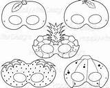 Masks Printable Mask Vegetable Fruit Coloring Costume Fruits Choose Board Carrot Vegetables ไป บ ไซ ต เว sketch template