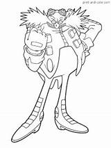 Sonic Hedgehog Eggman Colouring Dxf Eps sketch template