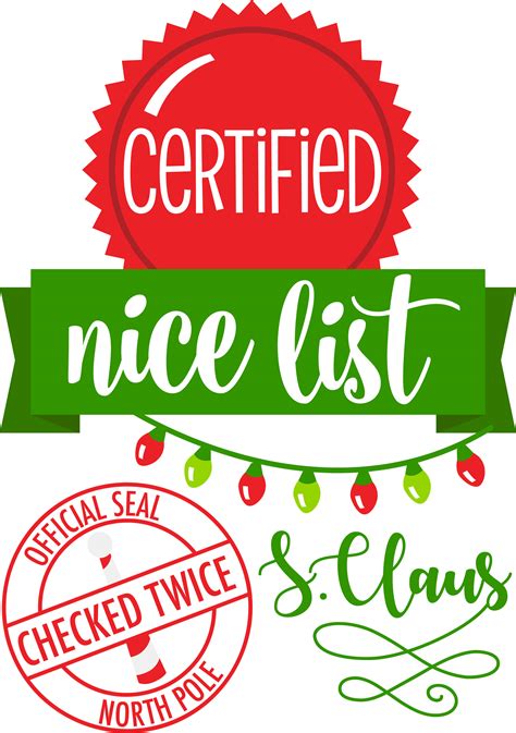 certified nice list svg clipart printable