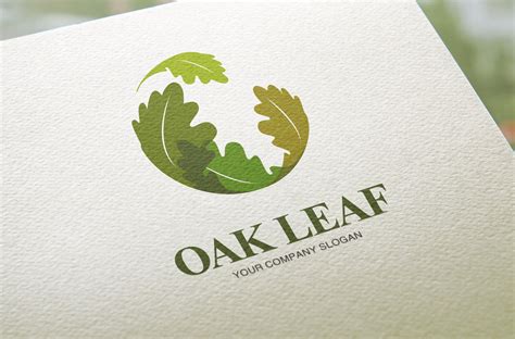 oak leaf logo branding logo templates creative market
