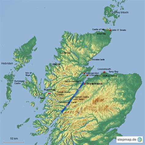 stepmap highlands landkarte fuer grossbritannien