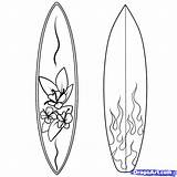 Surf Surfboard Coloring Board Drawing Surfboards Pages Draw Printable Hawaiian Color Boards Party Step Surfing Surfer Tablas Luau Clip Dibujos sketch template