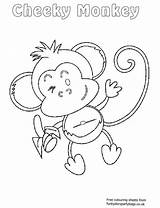 Coloring Monkeys Monkey Pages Colouring Sheets Barrel sketch template