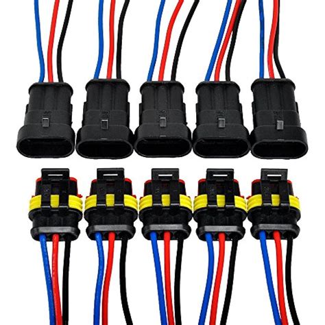 kit  pin   awg waterproof connector wire mm series terminal plug ebay