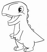 Dinosaur Drawing Easy Simple Coloring Pages Cute Kids Line Baby Draw Drawings Dinosaurs Clipart Cliparts Clip Color Dino Head Rex sketch template