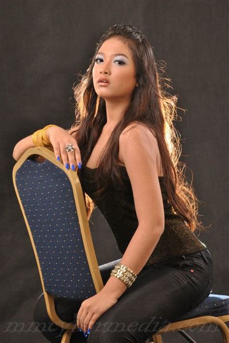 Teenage Model San Yati Moe Myint S Sexy Pose On Chair
