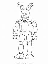 Bonnie Fnaf Five Freddys sketch template