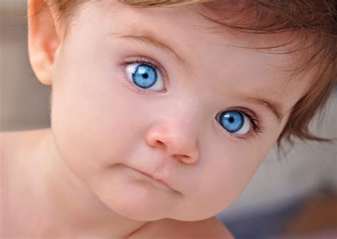 cute  baby blue eyes closeup portrait  pulse