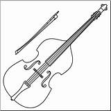 Bass Clipart String Double Cliparts Clip Library sketch template