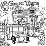 Haunted Coloring Pages House Printable Bravery Challenge sketch template