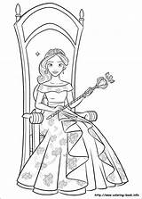 Elena Coloring Avalor Throne Pages Printable sketch template