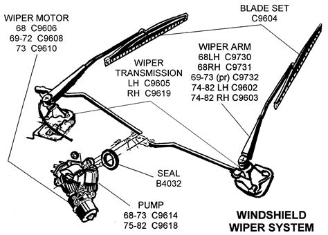 windshield wiper system diagram view chicago corvette supply