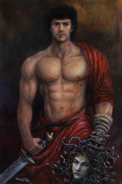 Perseus And Medusa 24″x36″ Oil On Canvas Artwork Of
