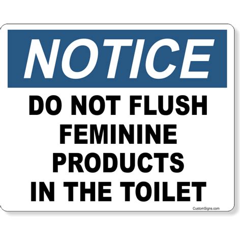 flush feminine products sign printable
