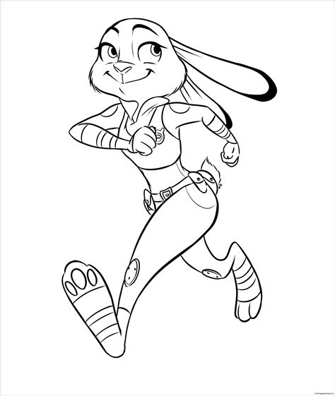 judy hopps  zootopia  coloring page  printable coloring pages
