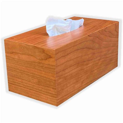 tissue box cover  american cherry rectangular regular medium size  ready  ship
