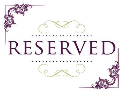 reserved sign  printable table signs template ideas pertaining